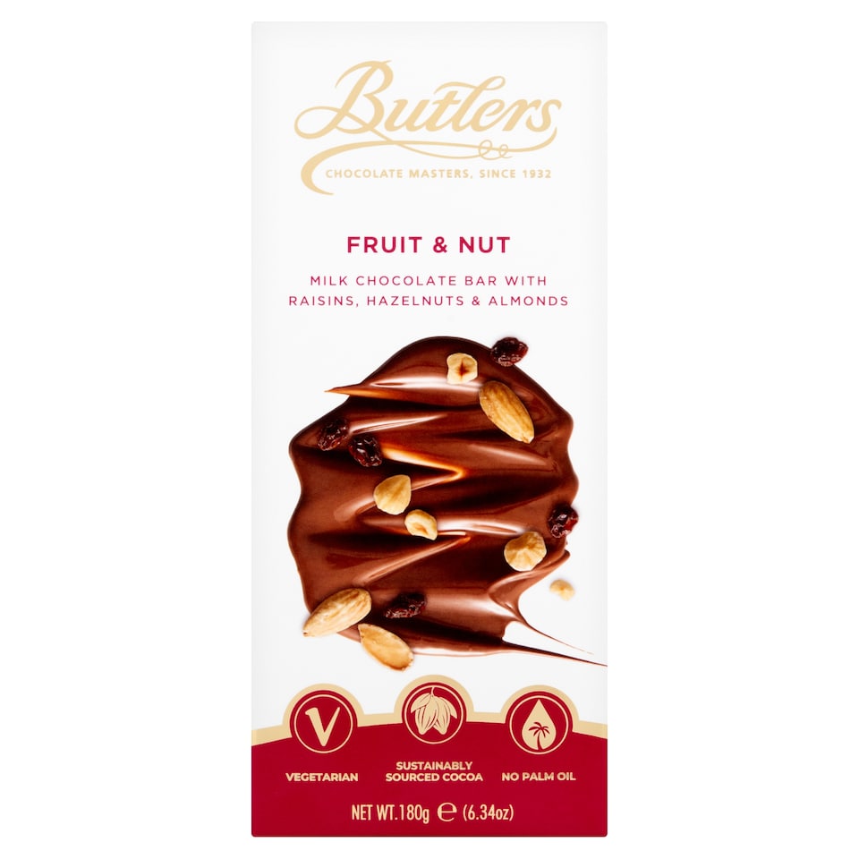 Butlers Milk Chocolate Fruit & Nut Bar 180g