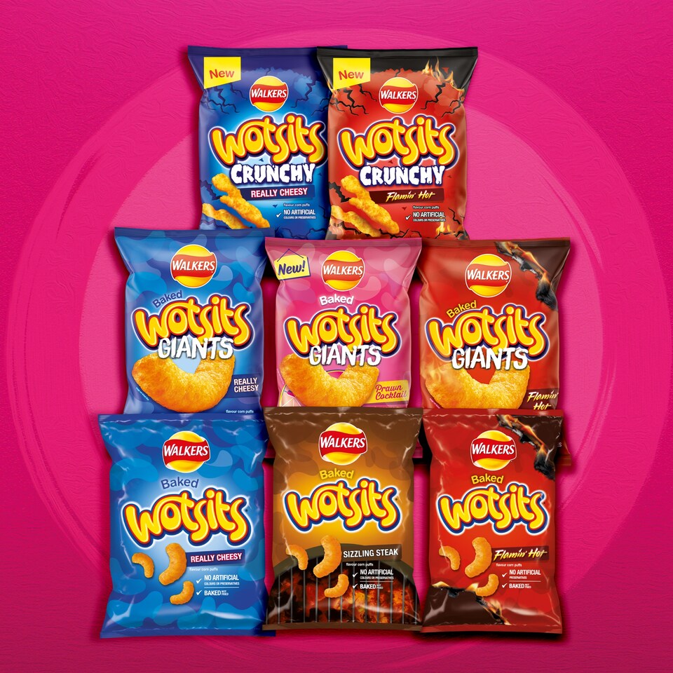 image 1 of Walkers Wotsits Giants Prawn Cocktail Sharing Bag Crisps 105g