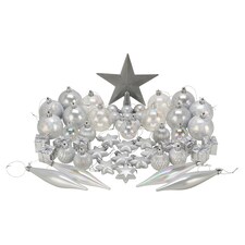 Tesco Silver Hanging Decorations 50 Pack