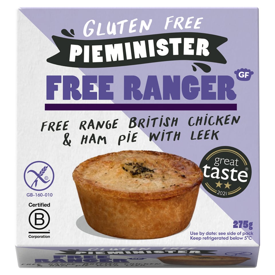 Pieminister Gluten Free Ranger Chicken Ham & Leek Pie 275G
