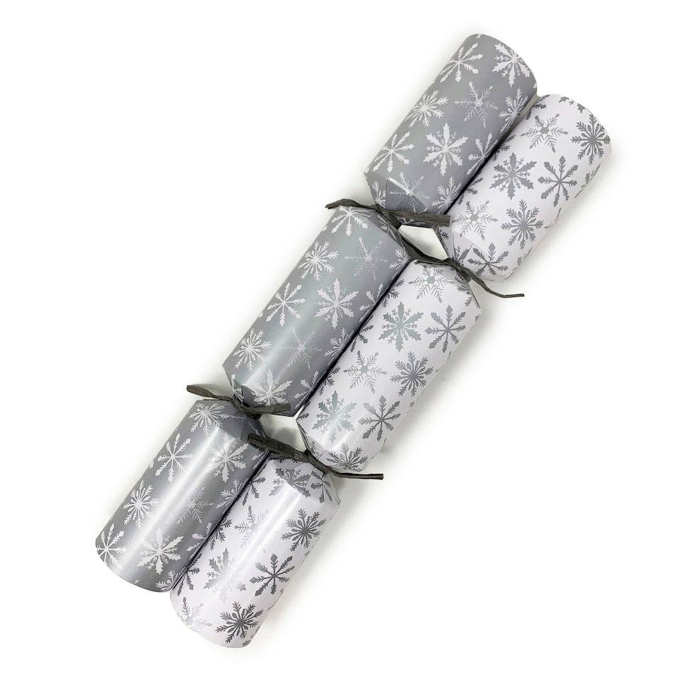 image 1 of Tesco Snowflake Cube Christmas Crackers 12 pack