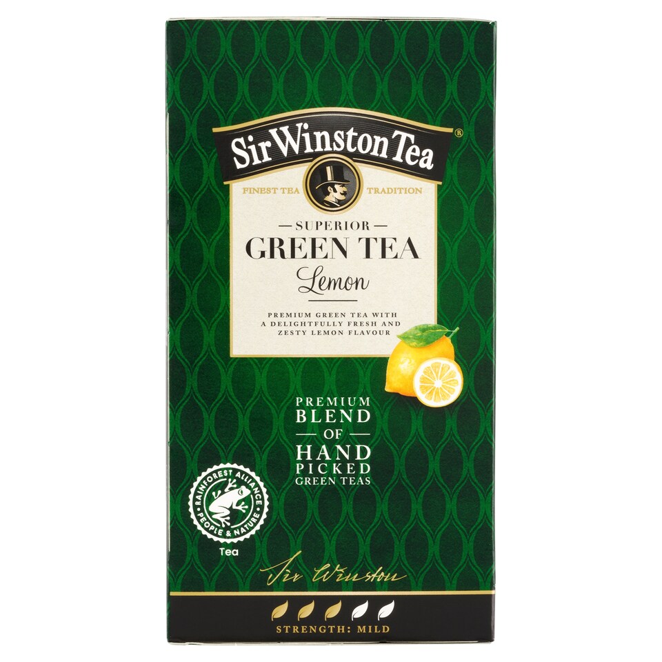 Obrázek 1 pro produkt Sir Winston Tea Lemon zelený čaj aromatizovaný 20 x 1,75g (35g)