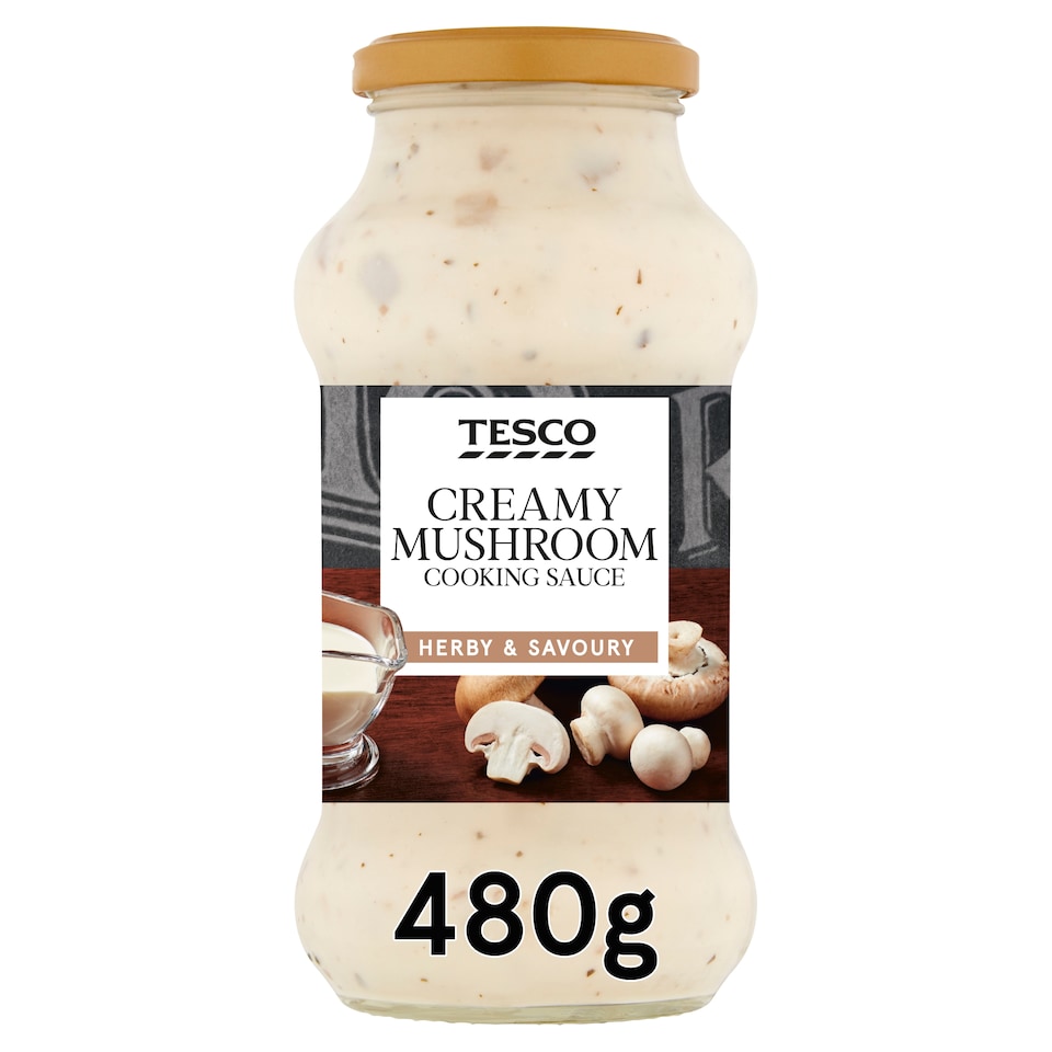Tesco Creamy Mushroom Cooking Sauce 480G