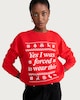 image 2 of F&F Cotton Rich Yes I Was Forced To Wear This Christmas Sweatshirt in Red