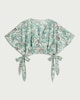 image 4 of F&F Paisley Print Tie-Side Co-ord Beach Blouse in Multi Blue