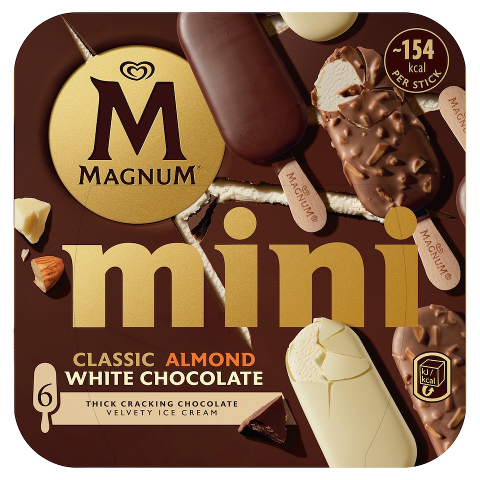 Magnum Mini Classic & Almond & White Chocolate jégkrém 6 db 330 ml