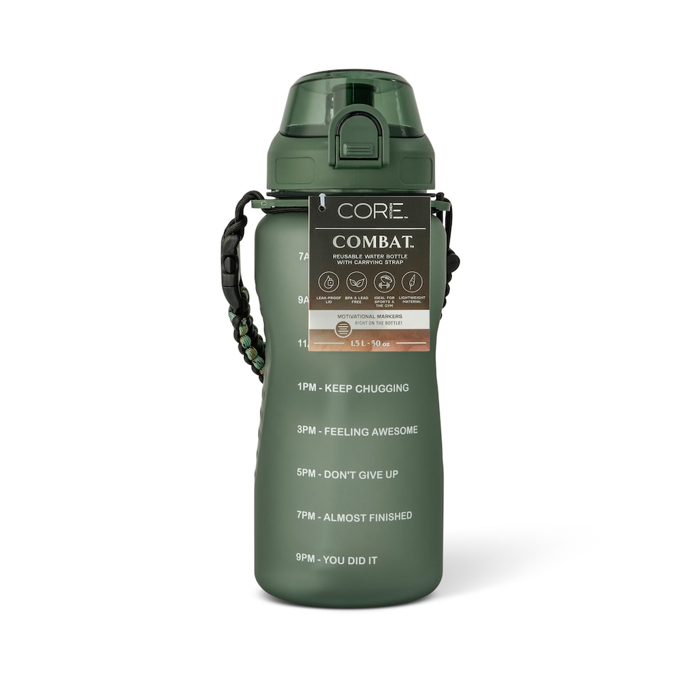 image 1 of Core Kitchen Green Combat Water Bottle 1.5L