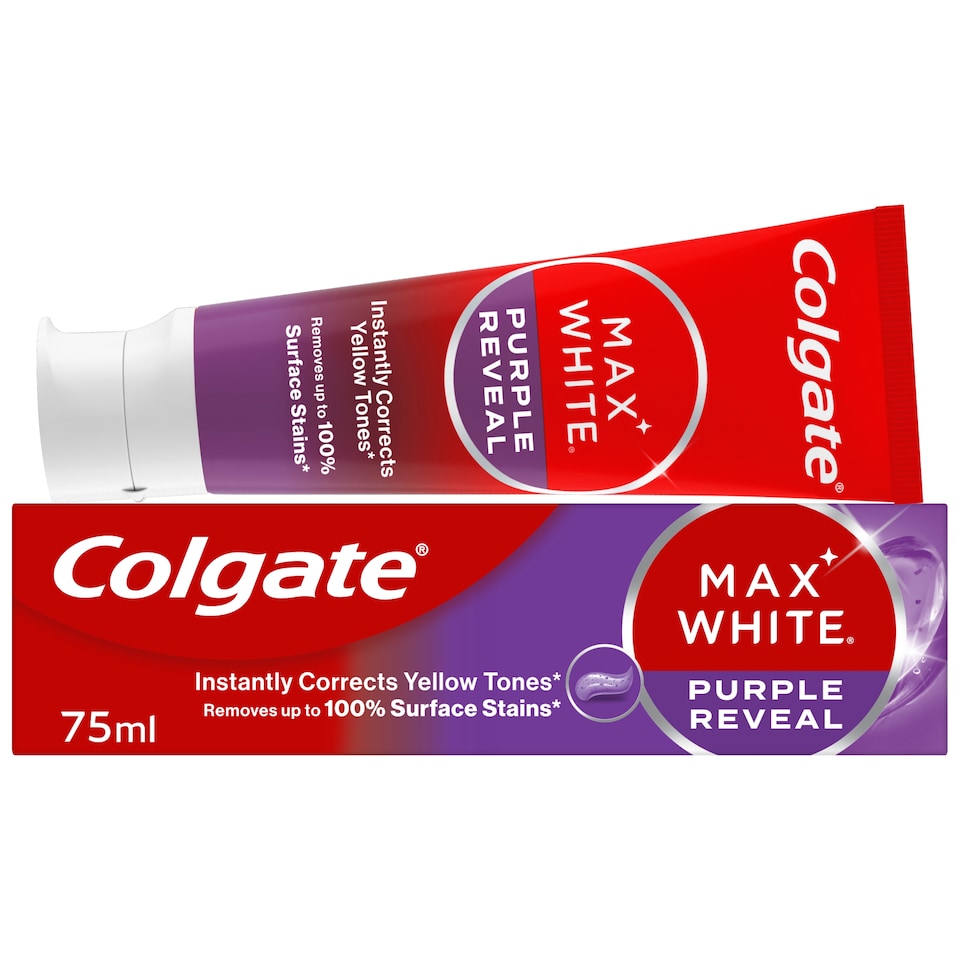 image 1 of Colgate Max White Purple Reveal Instant Toothpaste 75Ml
