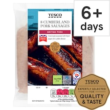 Tesco British Cumberland Sausages 8 Pack 454G