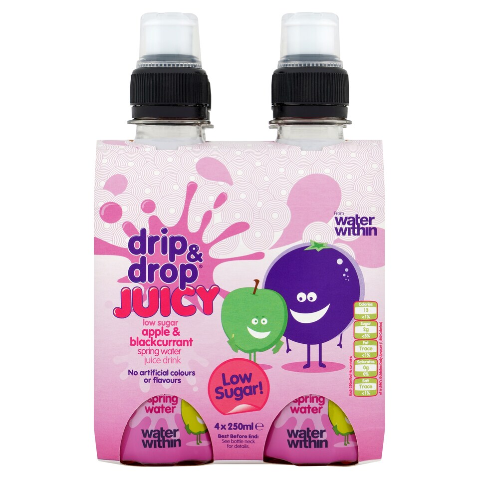 Drip & Drop Juicy Apple And Black 4X250ml