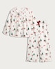 image 4 of F&F Girls Pure Cotton Christmas Print Shirt and Trousers Pyjamas in Multi