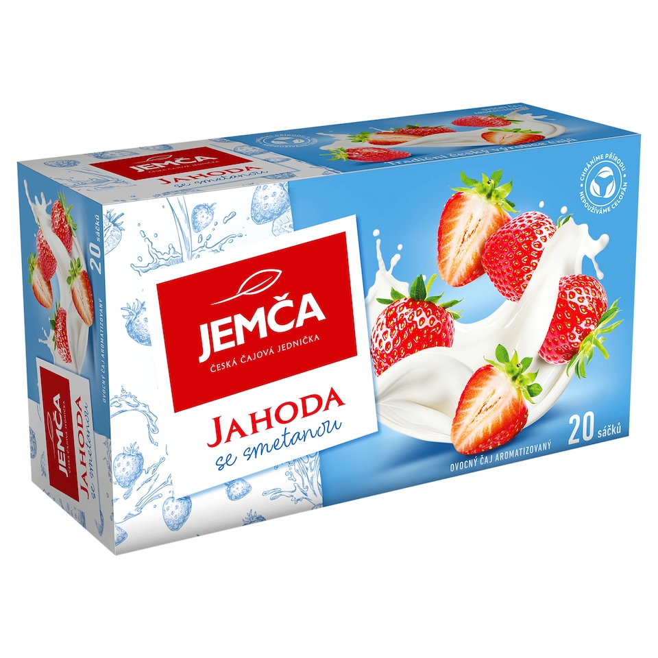 Jemča Jahoda se smetanou ovocný čaj aromatizovaný 20 x 2g (40g)