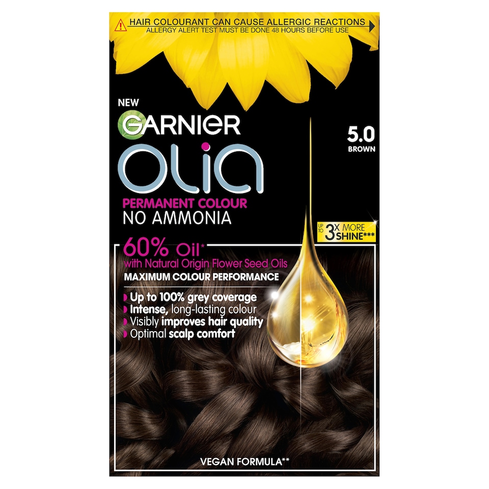 image 1 of Garnier Olia No Ammonia Permanent Hair Dye - 5.0 Brown