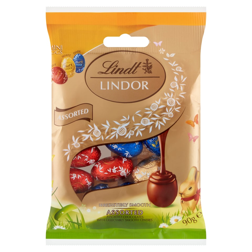 Lindt Lindor Milk, Dark and White Chocolate with Fine Filling 90 g