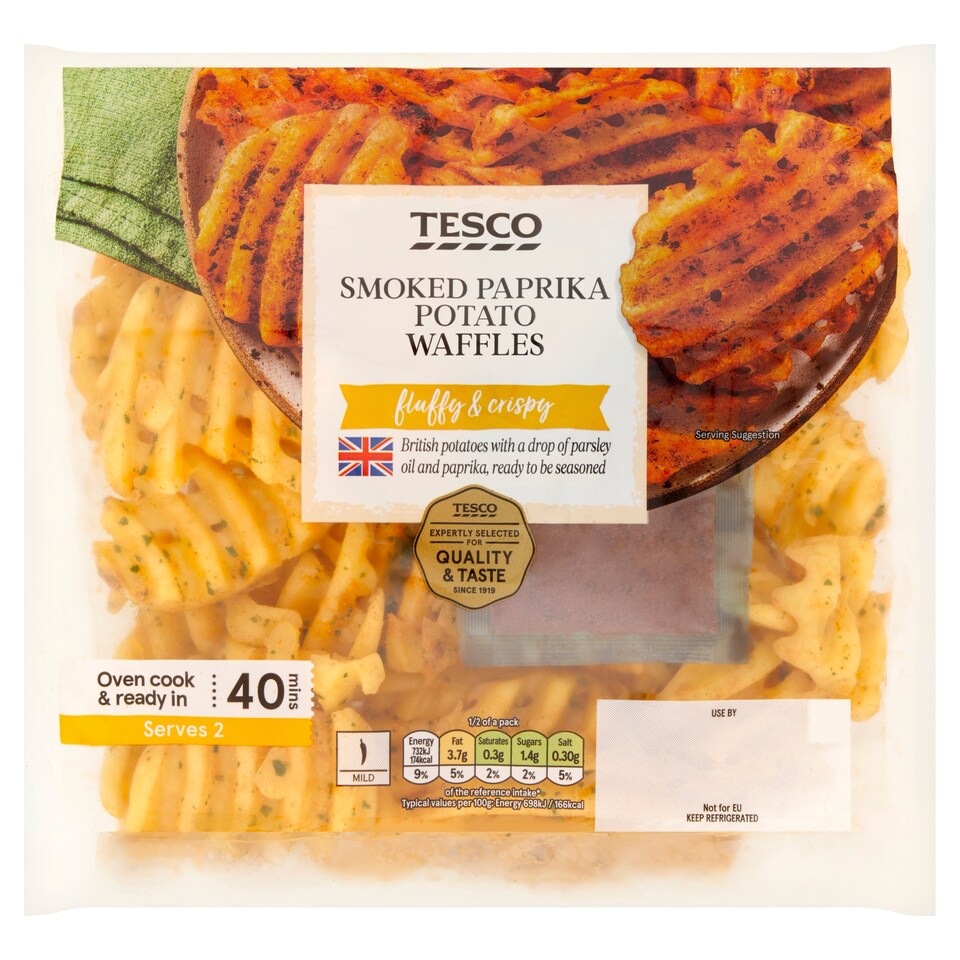 Tesco Smoked Paprika Potato Waffles 400g