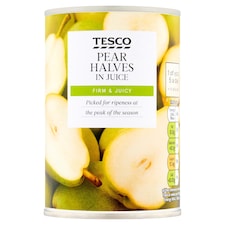 Tesco Halved Pears In Juice 410G