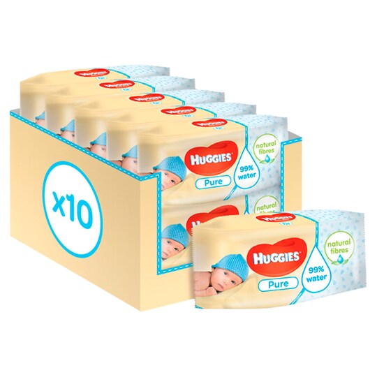 Huggies Pure Baby Wipes 56 x 10 Packs Tesco Groceries