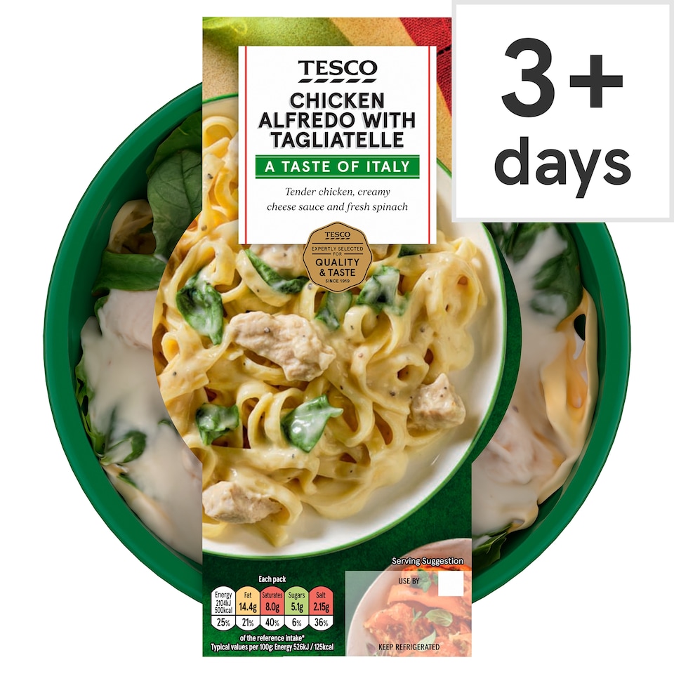 image 1 of Tesco Chicken Alfredo with tagliatelle 400g