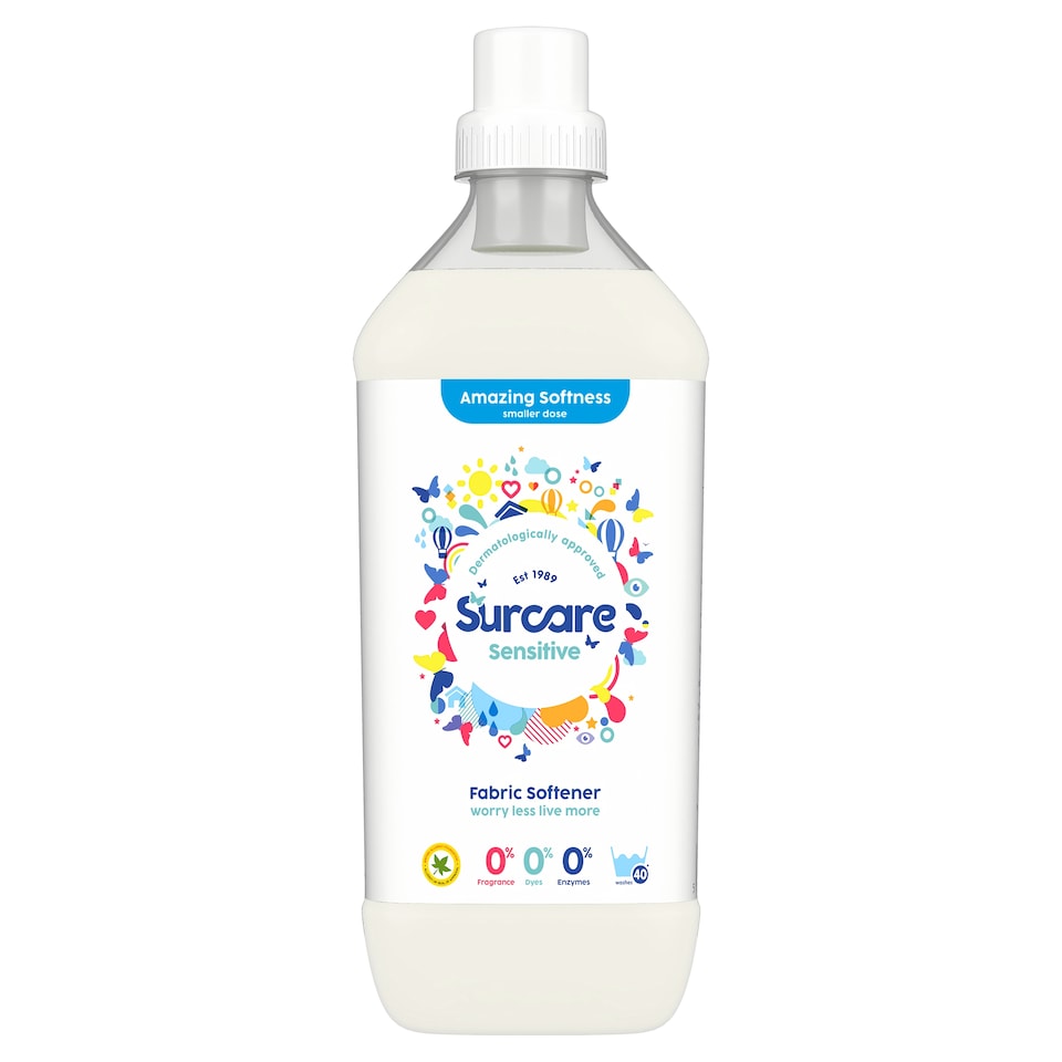 Surcare Sensitive Fabric Conditioner 40 Washes 1L