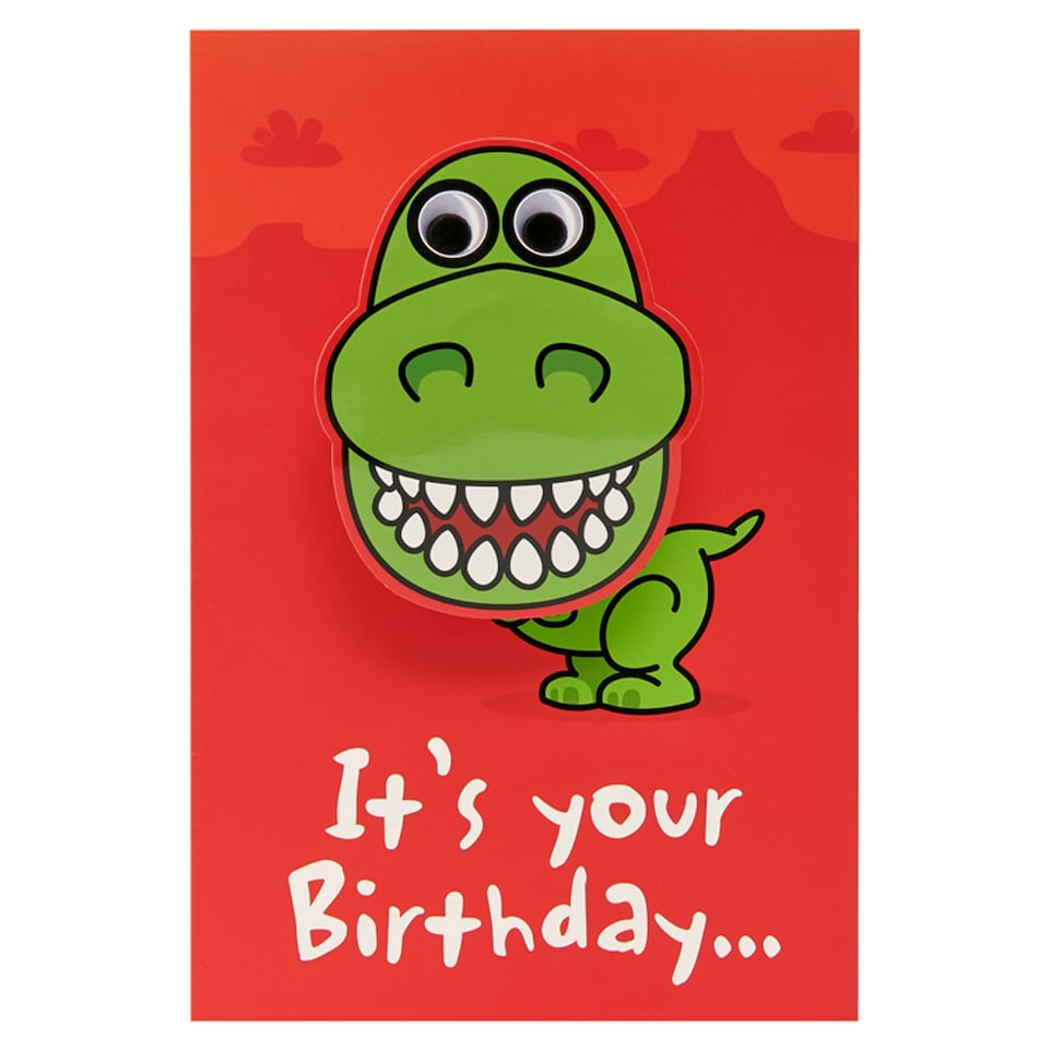 Carlton Birthday Card It's Your Birthday Dinosaur