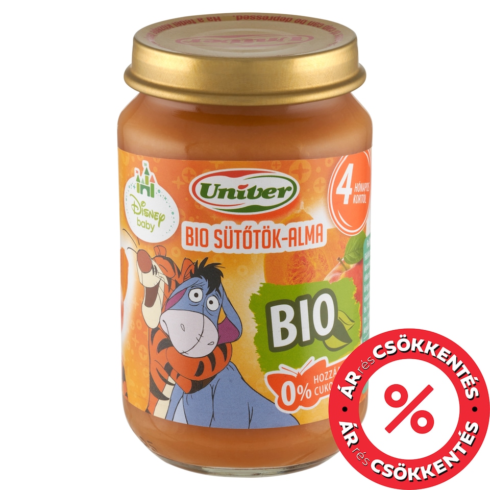 Univer bio sütőtök-alma bébidesszert 4 hónapos kortól 163 g