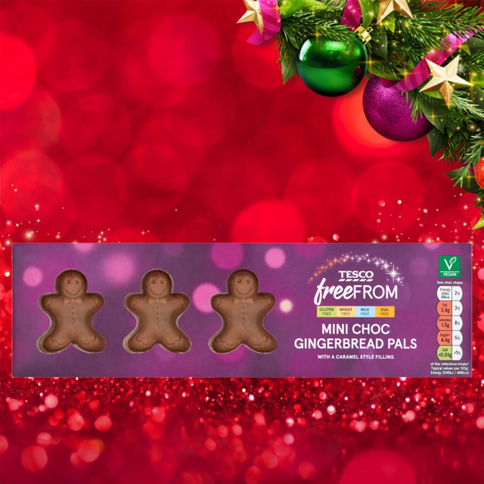 Obrázek 1 pro produkt Tesco Free From Tvarované sušenky s karamelovou příchutí 50g
