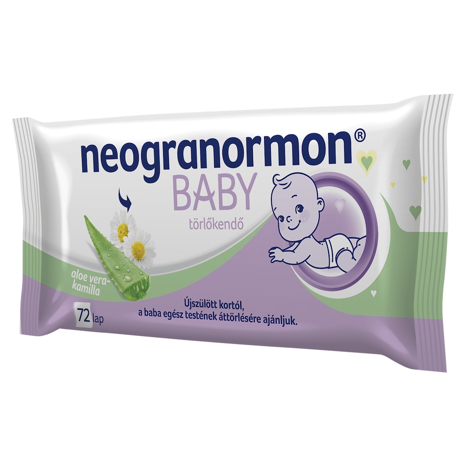 Neogranormon Baby törlőkendő 72 lap  1. kép