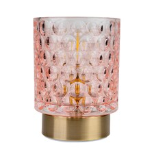 Candlelight Pink Bobble Battery Table Lamp