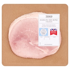 Tesco Deli Ham On The Bone 120G