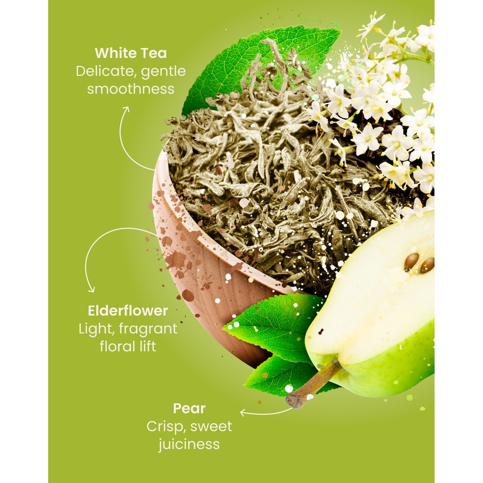 image 1 of Good Earth White Tea Elderflower & Pear 15 Tea Bags 18g