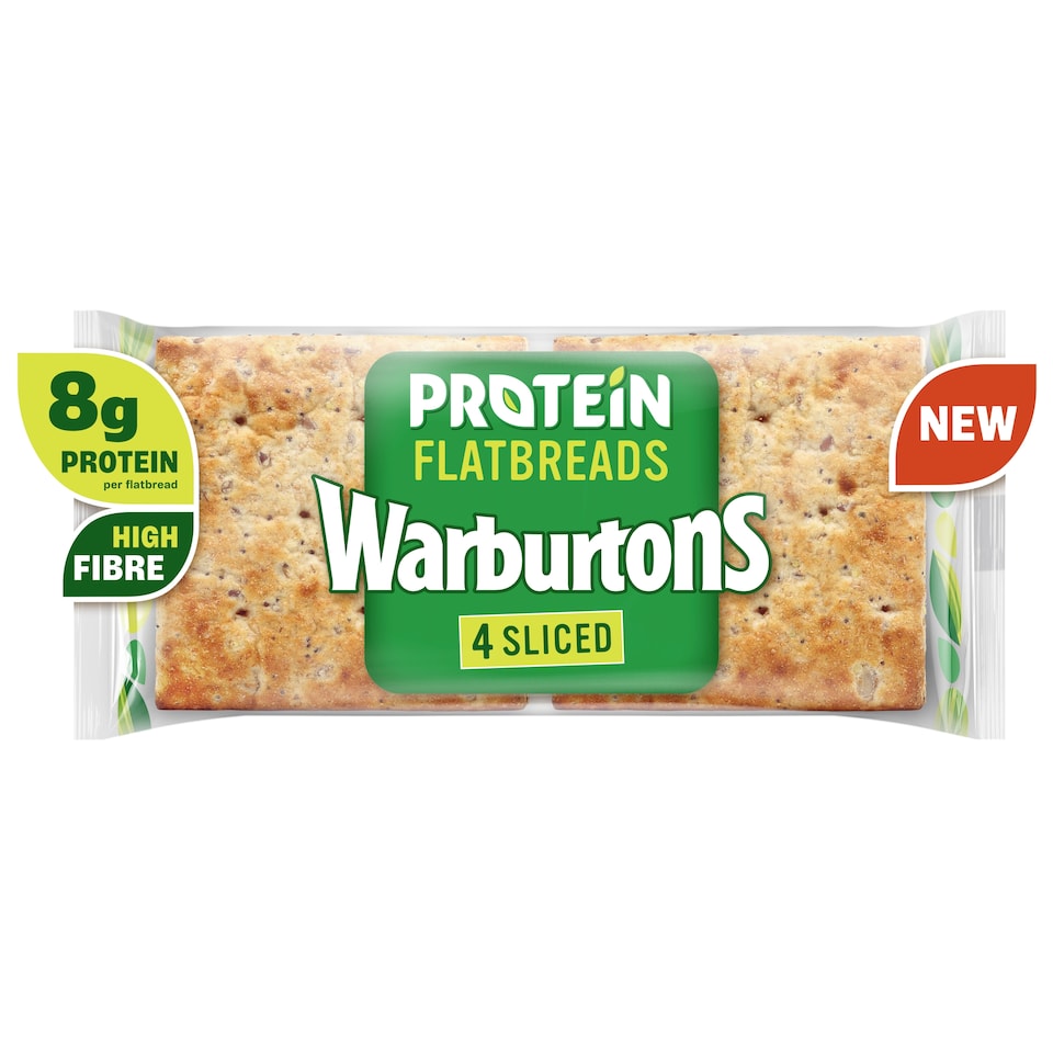 image 1 of Warburtons Protein Flatbreads 4 Pack Sliced