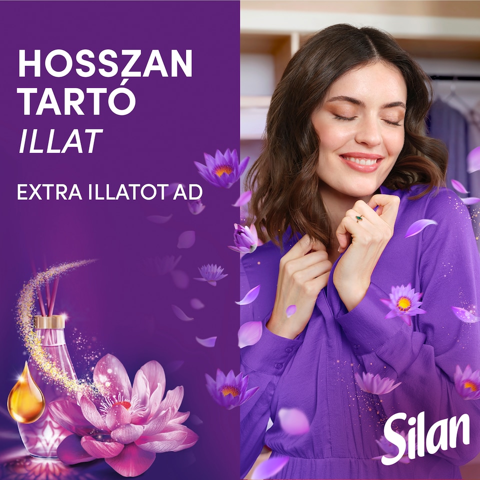 Silan Aromatherapy Dreamy Lotus textilöblítő koncentrátum 62 mosás 1364 ml 1. kép