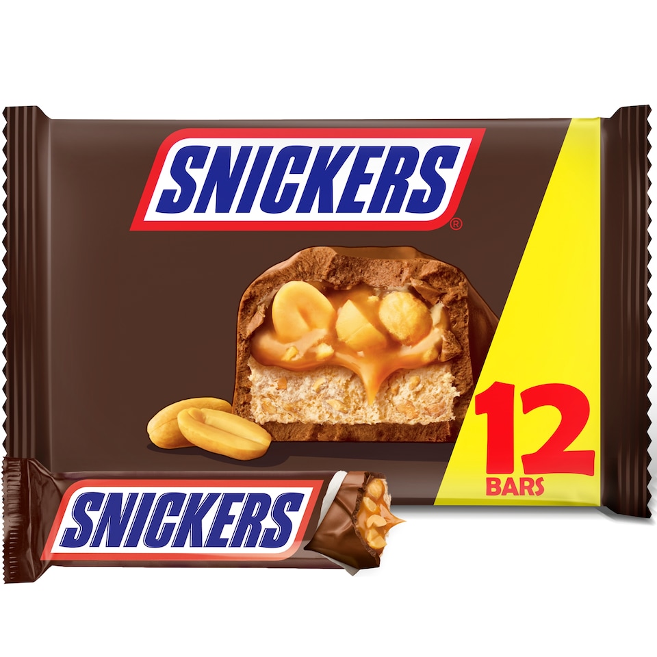 Snickers Peanut Milk Chocolate Bars Multipack 12 x 34.5g