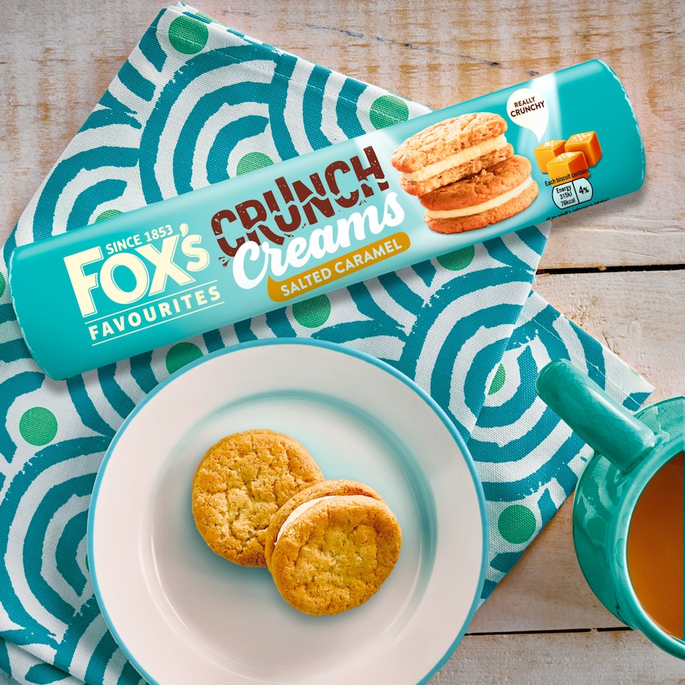 image 1 of Fox's Favourites Crunch Creams Biscuits - Salted Caramel 200g