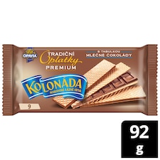 Opavia Kolonáda Original Premium Wafers Filled with Milk Chocolate Block 92g