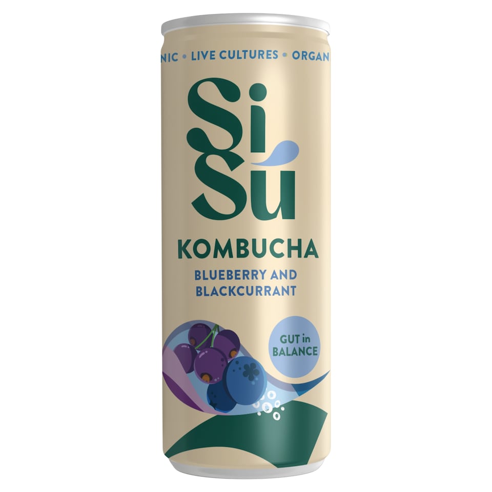 SiSu Organic Kombucha Blueberry Blackcurrant 250ml