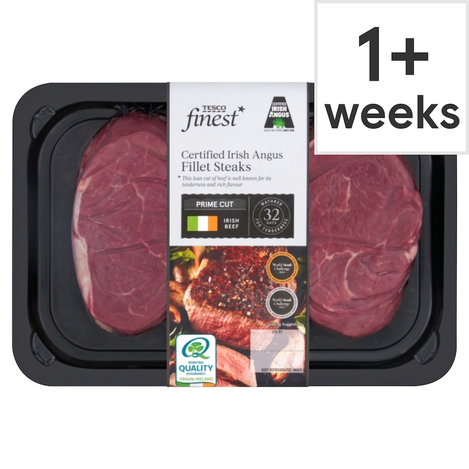 Tesco Finest Irish Angus Fillet Steaks 400G