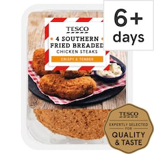 Tesco Southern Fried Breaded Chicken Steaks 4 Pack 505G
