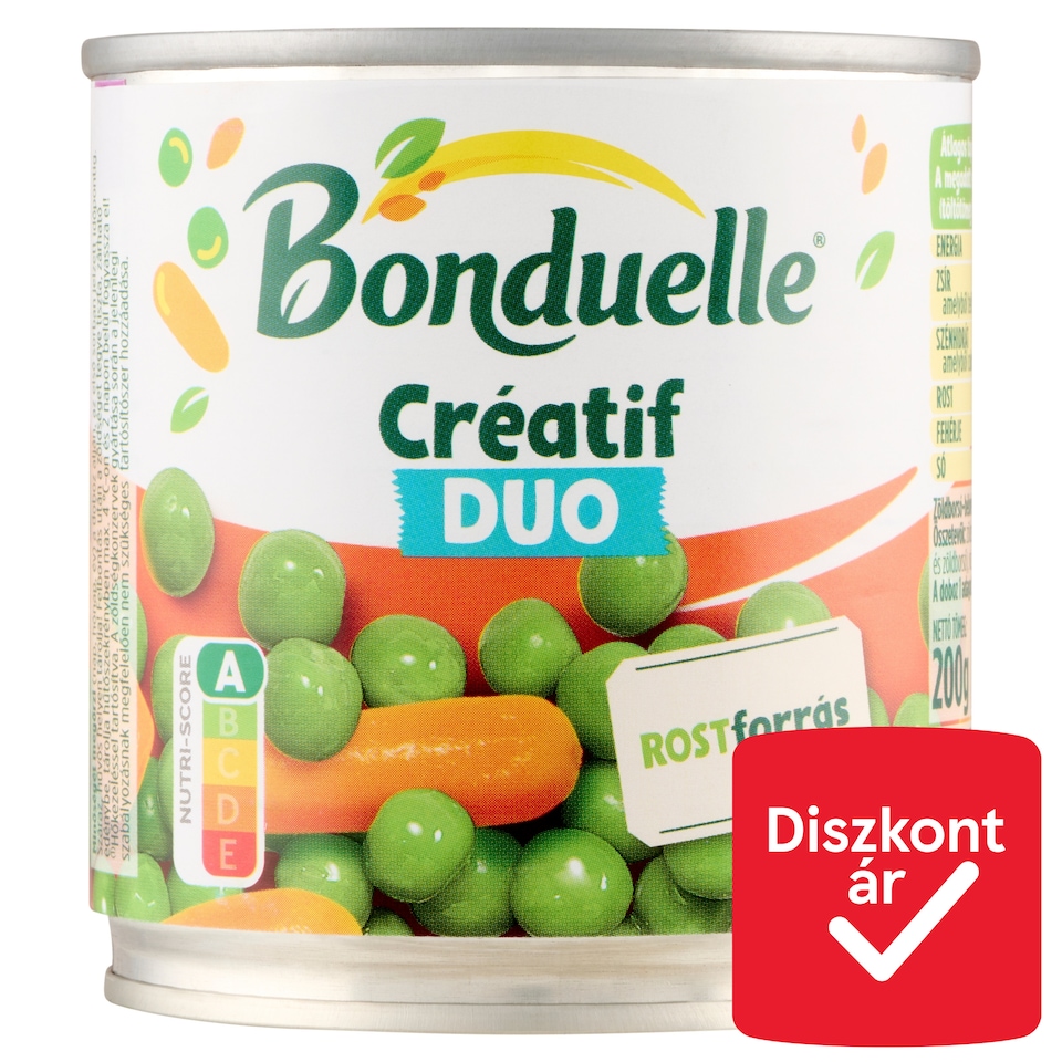 Bonduelle Créatif Duo zöldborsó-bébirépa keverék 200 g  1. kép