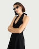 image 2 of F&F Halterneck Mini Dress in Black