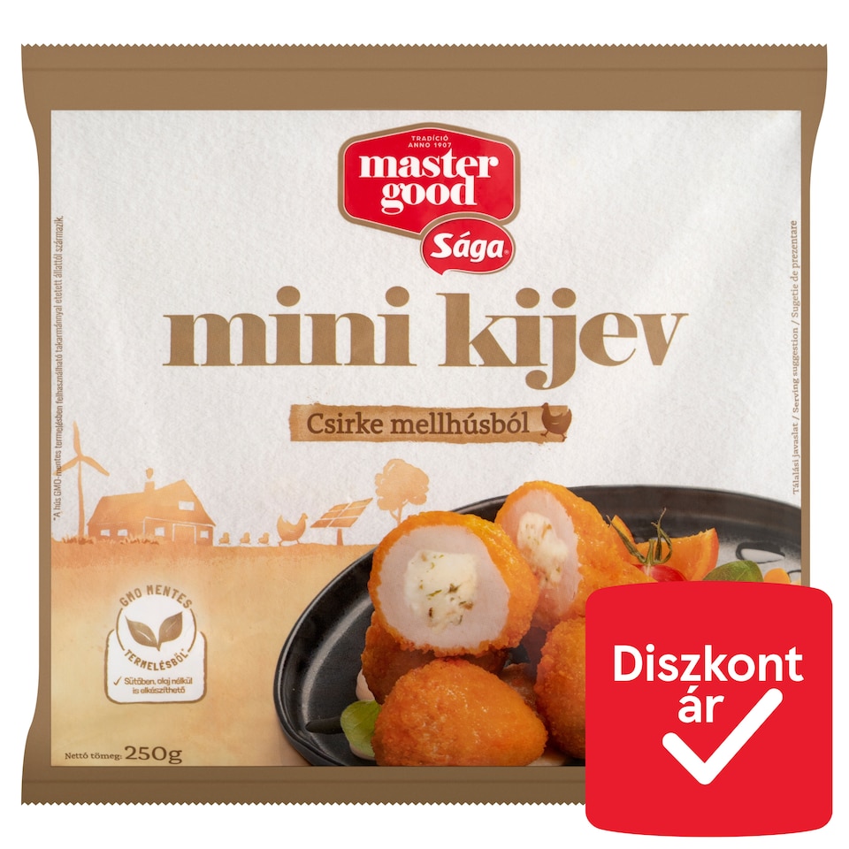 image 1 of Sága Mini Kyiv Quick-Frozen Meat with Cheesy Garlic and Parsley Filling 250 g