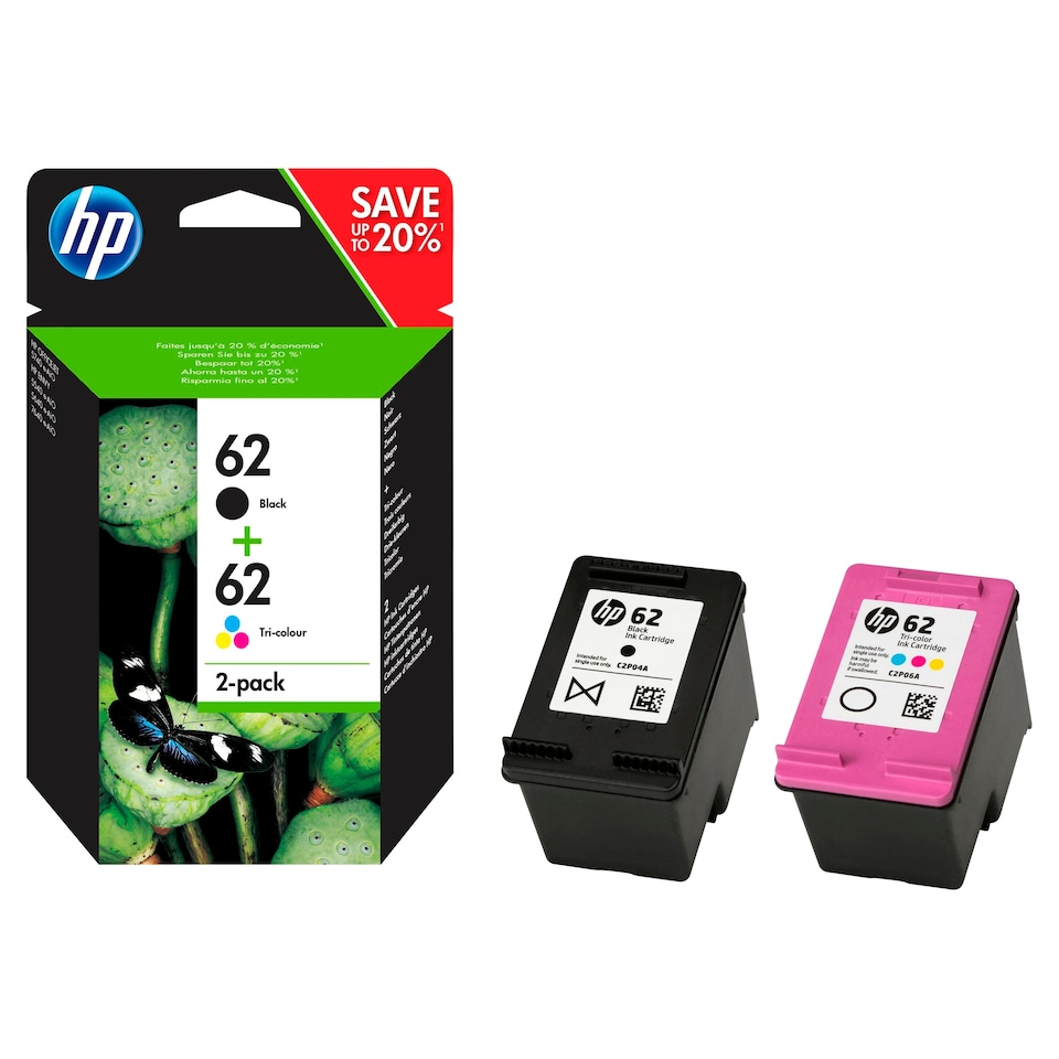 image 1 of Hp 62 Multipack Printer Ink Cartridge