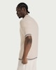 image 3 of F&F Pure Cotton Textured Knit Polo Shirt in Ecru