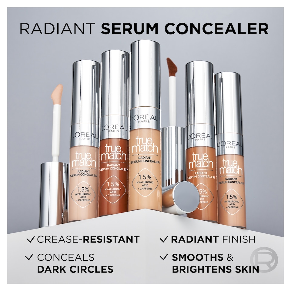image 1 of L'Oreal Paris True Match Radiant Serum Concealer Medium Deep 9N, 11ml