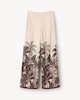 image 5 of The F&F Edit Leaf Print Wide Leg Trousers in Multi Red