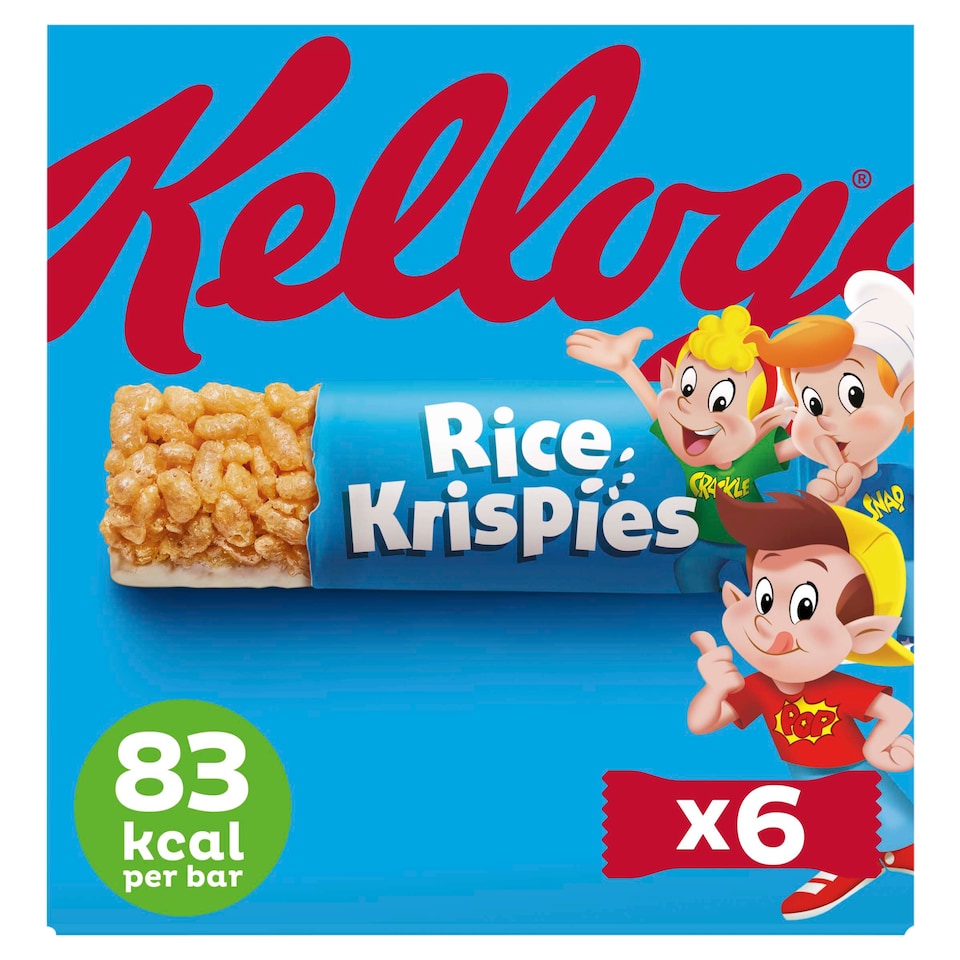 image 1 of Kellogg's Rice Krispies Milk Cereal Bars Multipack, 6x20g