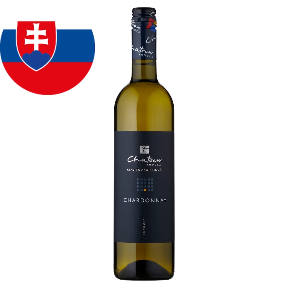 Chateau Modra Chardonnay slovenské akostné odrodové víno biele suché 0,75 l