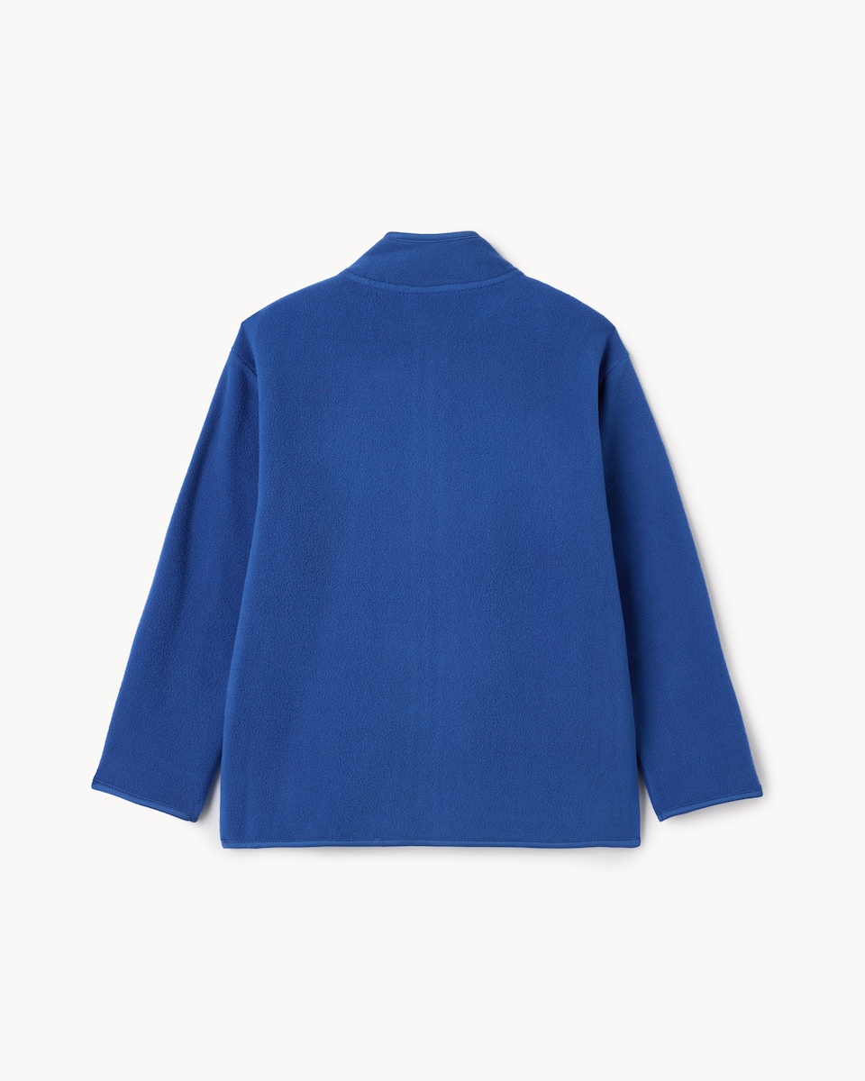 image 1 of F&F School Unisex Zip Up Fleece Jacket in Blue
