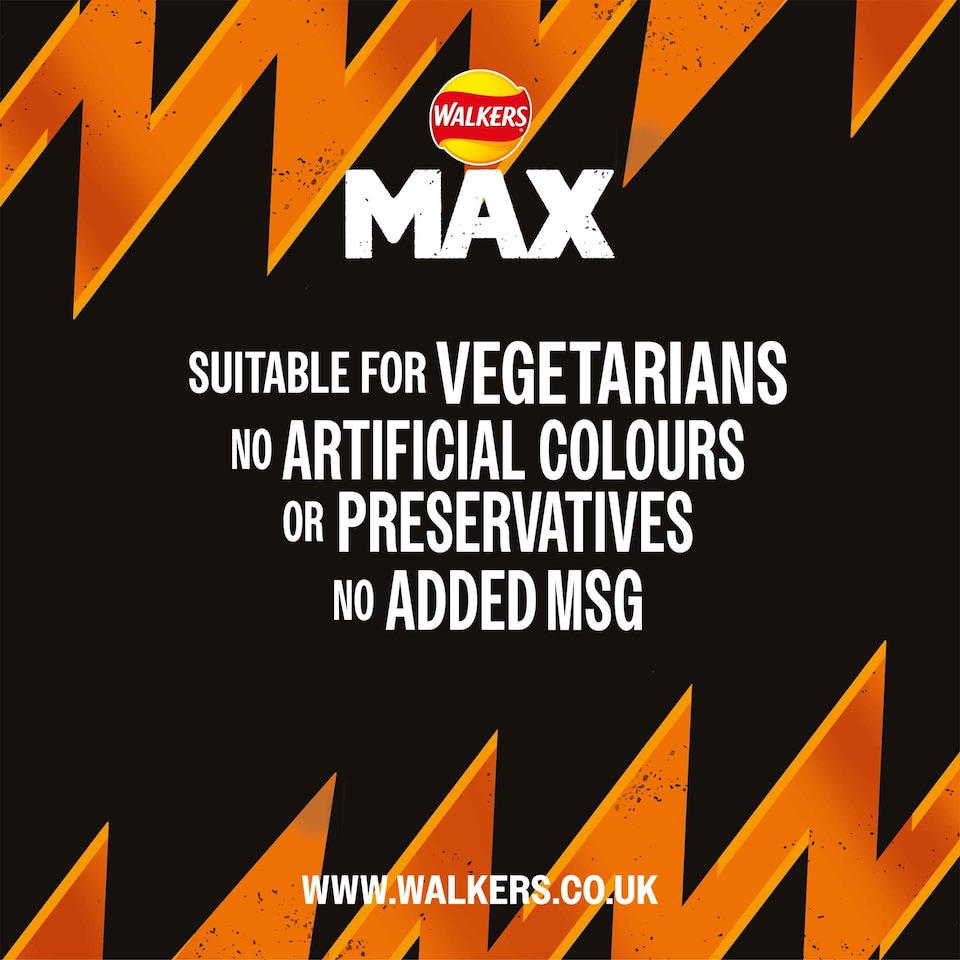 image 1 of Walkers Max Punchy Paprika Grab Bag Crisps 50g