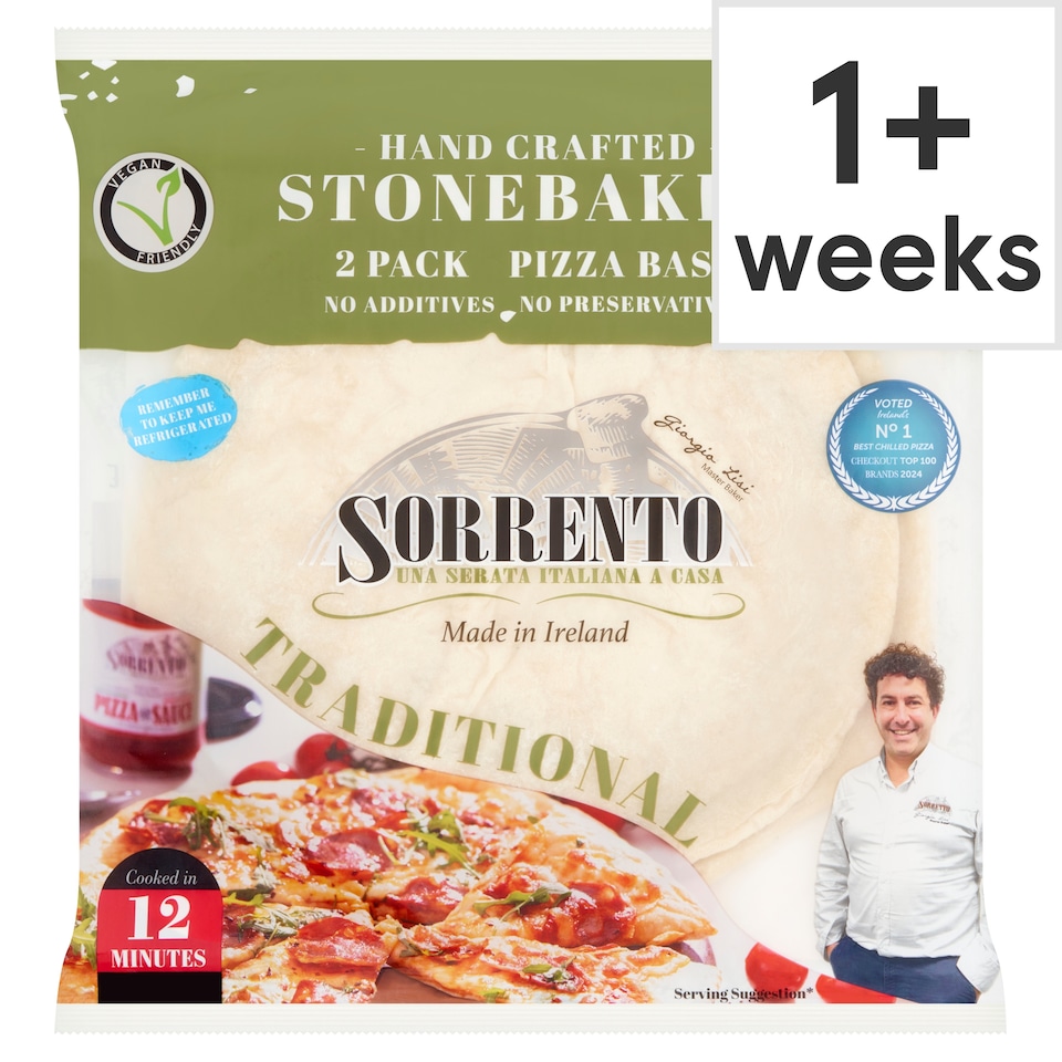 Sorrento Stonebaked Pizza Bases 2 Pack 400g